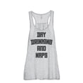 thumbnail image 1 of Thread Tank Day Drinking And Naps Women's Sleeveless Flowy Racerback Tank Top Sport Grey Large, 1 of 5