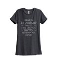 thumbnail image 1 of Thread Tank Designs - Always Be Yourself Unicorn Women's Relaxed T-Shirt Tee, 1 of 3