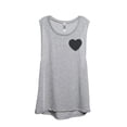 thumbnail image 1 of Thread Tank Designs - Classic Heart Love Symbol Women's Sleeveless Muscle Tank Top Tee, 1 of 3