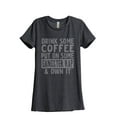 thumbnail image 1 of Thread Tank Designs - Coffee Gangster Rap Own It Women's Relaxed T-Shirt Tee, 1 of 5