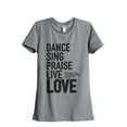 thumbnail image 1 of Thread Tank Designs - Dance Sing Praise Women's Relaxed T-Shirt Tee, 1 of 5