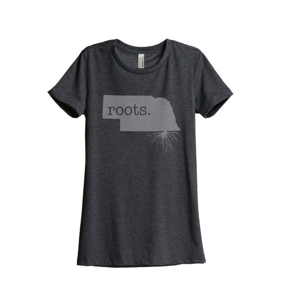 Thread Tank Designs - Home Roots State Nebraska Women Relaxed T-Shirt Tee