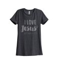 thumbnail image 1 of Thread Tank Designs - I Love Jesus Women's Relaxed T-Shirt Tee, 1 of 5