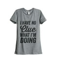 thumbnail image 1 of Thread Tank Designs - No Clue Women's Relaxed T-Shirt Tee, 1 of 3