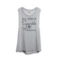 thumbnail image 1 of Thread Tank Designs - Sparkle And Mascara Women's Sleeveless Muscle Tank Top Tee, 1 of 4