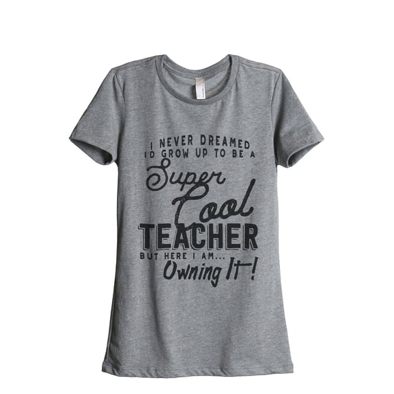 Thread Tank Designs - Super Cool Teacher Women's Relaxed T-Shirt Tee