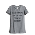 thumbnail image 1 of Thread Tank Does Running Out Of Wine Count As Cardio Women's Relaxed Crewneck T-Shirt Tee Heather Grey Small, 1 of 4