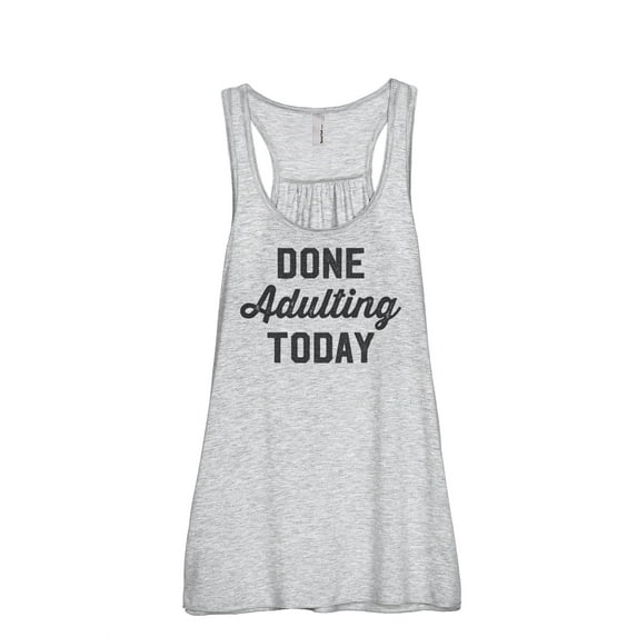 Thread Tank Done Adulting Women Sleeveless Flowy Racerback Tank Top