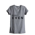 thumbnail image 1 of Thread Tank Dont Even Women's Relaxed V-Neck T-Shirt Tee Heather Grey Small, 1 of 4