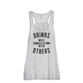 thumbnail image 1 of Thread Tank Drinks Well With Others Women's Sleeveless Flowy Racerback Tank Top Sport Grey Small, 1 of 5