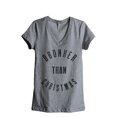 thumbnail image 1 of Thread Tank Drunker Than Christmas Women's Relaxed V-Neck T-Shirt Tee Heather Grey Small, 1 of 4