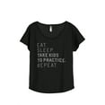 thumbnail image 1 of Thread Tank Eat Sleep Take Kids To Practice Repeat Women's Fashion Relaxed Slouchy Dolman T-Shirt Tee Heather Black Medium, 1 of 4