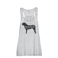 thumbnail image 1 of Thread Tank English Mastiff Dog Silhouette Women's Sleeveless Flowy Racerback Tank Top Sport Grey X-Large, 1 of 5