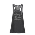 thumbnail image 1 of Thread Tank Enjoy Little Things Women's Sleeveless Flowy Racerback Tank Top Charcoal Small, 1 of 5