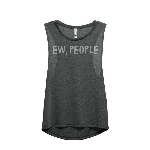 Thread Tank Ew People Women's Sleeveless Muscle Tank Top Charcoal 2X-Large