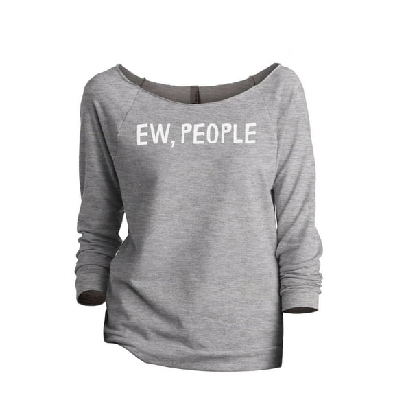 Thread Tank Ew People Women's Slouchy 3/4 Sleeves Raglan Sweatshirt Sport Grey Small