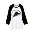 thumbnail image 1 of Thread Tank Explorer Unisex 3/4 Sleeves Baseball Raglan White Black 2X-Large, 1 of 4