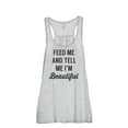 thumbnail image 1 of Thread Tank Feed Me Im Beautiful Women's Sleeveless Flowy Racerback Tank Top Sport Grey X-Large, 1 of 5