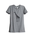 thumbnail image 1 of Thread Tank Floral Giraffe Women's Relaxed Crewneck T-Shirt Tee Heather Grey Small, 1 of 4