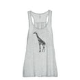 thumbnail image 1 of Thread Tank Floral Giraffe Women's Sleeveless Flowy Racerback Tank Top Sport Grey Medium, 1 of 5