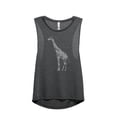 thumbnail image 1 of Thread Tank Floral Giraffe Women's Sleeveless Muscle Tank Top Charcoal 2X-Large, 1 of 4