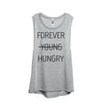thumbnail image 1 of Thread Tank Forever Young Hungry Women's Sleeveless Muscle Tank Top Sport Grey Medium, 1 of 4