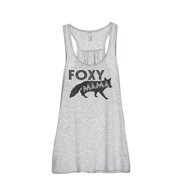 Thread Tank Foxy Mama Women's Sleeveless Flowy Racerback Tank Top Sport Grey 2X-Large