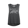 thumbnail image 1 of Thread Tank Foxy Mama Women's Sleeveless Muscle Tank Top Charcoal Small, 1 of 4