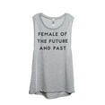 thumbnail image 1 of Thread Tank Future Is Female Women's Sleeveless Muscle Tank Top Sport Grey Small, 1 of 4