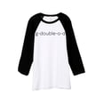 thumbnail image 1 of Thread Tank G Double O D Good Unisex 3/4 Sleeves Baseball Raglan White Black X-Small, 1 of 4