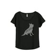 thumbnail image 1 of Thread Tank German Shepherd Dog Silhouette Women's Relaxed Slouchy Dolman T-Shirt Tee Heather Black 3X-Large, 1 of 4