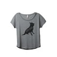 thumbnail image 1 of Thread Tank German Shepherd Dog Silhouette Women's Relaxed Slouchy Dolman T-Shirt Tee Heather Grey Small, 1 of 4