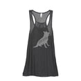 thumbnail image 1 of Thread Tank German Shepherd Dog Silhouette Women's Sleeveless Flowy Racerback Tank Top Charcoal X-Large, 1 of 5