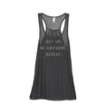 thumbnail image 1 of Thread Tank Get Up Be Awesome Repeat Women's Sleeveless Flowy Racerback Tank Top Charcoal Small, 1 of 5