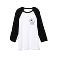 thumbnail image 1 of Thread Tank Ghost BOO Unisex 3/4 Sleeves Baseball Raglan White Black Small, 1 of 4