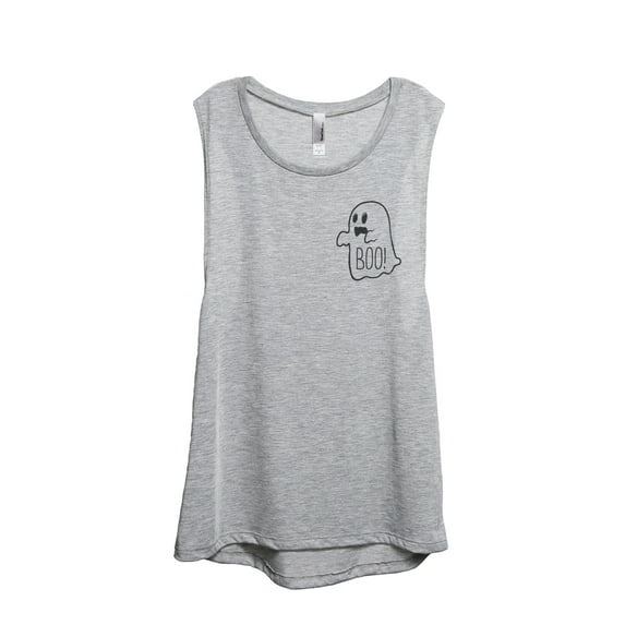 Thread Tank Ghost BOO Women's Sleeveless Muscle Tank Top Sport Grey Small