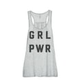 thumbnail image 1 of Thread Tank Girl Power Women's Sleeveless Flowy Racerback Tank Top Sport Grey X-Large, 1 of 5
