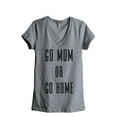 thumbnail image 1 of Thread Tank Go Mom Women's Relaxed V-Neck T-Shirt Tee Heather Grey Small, 1 of 4