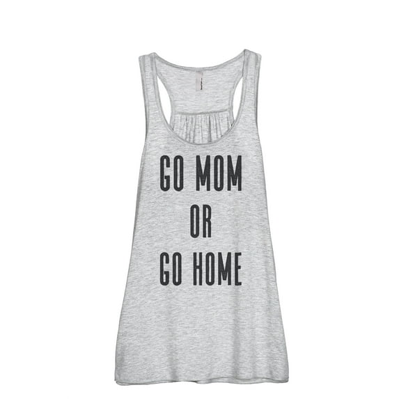 Thread Tank Go Mom Women's Sleeveless Flowy Racerback Tank Top Sport Grey Small