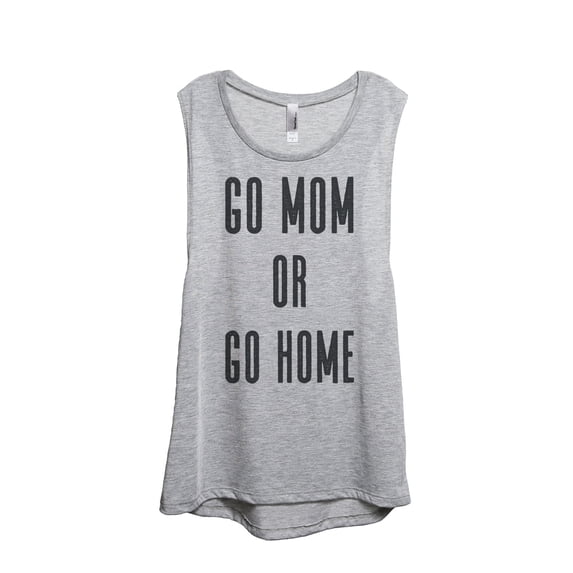 Thread Tank Go Mom Women's Sleeveless Muscle Tank Top Sport Grey Small