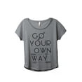 thumbnail image 1 of Thread Tank Go Your Own Way Women's Relaxed Slouchy Dolman T-Shirt Tee Heather Grey Small, 1 of 4