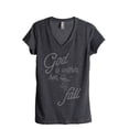 thumbnail image 1 of Thread Tank God Is Within Women's Relaxed V-Neck T-Shirt Tee Charcoal 2X-Large, 1 of 4