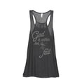 thumbnail image 1 of Thread Tank God Is Within Women's Sleeveless Flowy Racerback Tank Top Charcoal Small, 1 of 5