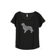 thumbnail image 1 of Thread Tank Golden Retriever Dog Silhouette Women's Relaxed Slouchy Dolman T-Shirt Tee Heather Black 3X-Large, 1 of 4