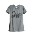 thumbnail image 1 of Thread Tank Grace Wins Women's Fashion Relaxed Crewneck T-Shirt Tee Heather Grey Medium, 1 of 5