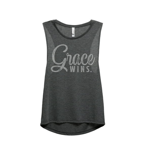 Thread Tank Grace Wins Women's Fashion Sleeveless Muscle Tank Top Charcoal Small