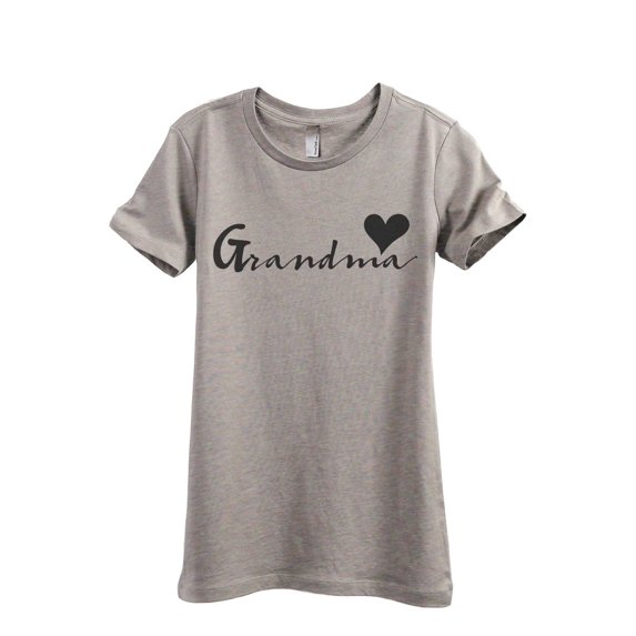Thread Tank Grandma Heart Women's Fashion Relaxed Crewneck T-Shirt Tee Heather Tan X-Large