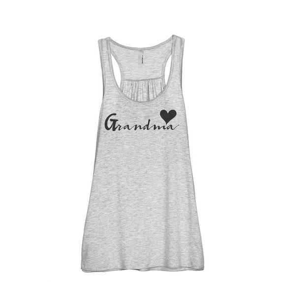 Thread Tank Grandma Heart Women's Fashion Sleeveless Flowy Racerback Tank Top Sport Grey Medium