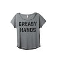 thumbnail image 1 of Thread Tank Greasy Hands Women's Relaxed Slouchy Dolman T-Shirt Tee Heather Grey Small, 1 of 4