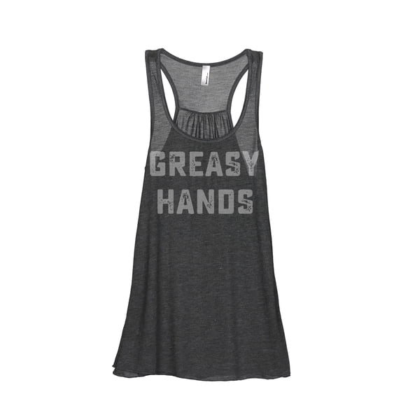 Thread Tank Greasy Hands Women's Sleeveless Flowy Racerback Tank Top Charcoal Small